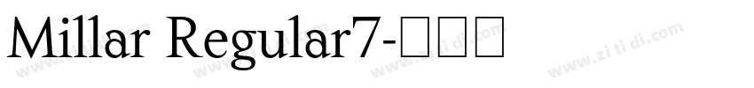 Millar Regular7字体转换
